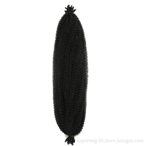 Braiding Hair Afro Spring Twist Pre-Fluffed Curly Braid Hair Crochet Braids Spring Afro Twist Crochet Synthetic Wholesale Ombre